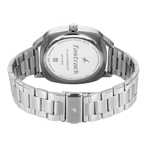 Image of Fastrack Stunners X Quartz Analog with Silver Dial Steel Stainless Steel Strap Watch for Men - 38161SM02