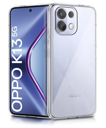 Image of WOW IMAGINE Transparent Back Cover Case for Oppo K13 5G | Raised Bumps for Full Device & Camera Protection Shockproof TPU Silicone Back Case Mobile Cover - Transparent