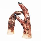 Halloween Horror Latex Zombie Gloves Realistic Mummy Witch Creepy Claw Gloves Mummified Costume Scary Handswear
