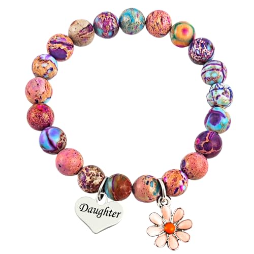 Image of Natural Stone Bracelet Gifts for Daughter Birthday Handmade Bracelet Graduation Christmas Jewelry
