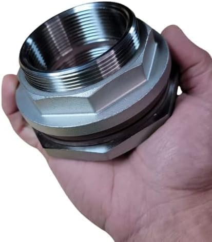 MiniBrew 1” NPT EZ Seal Weldless Bulkhead with EPDM Gaskets for Homebrewing (Pack of 3)
