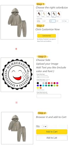 MYGBCPJS Boy Girl Custom Fleece Sweat Suit Kids Personalized Long Sleeve Hoodie & Sweatpants Outfits Set Add Own Text Design3