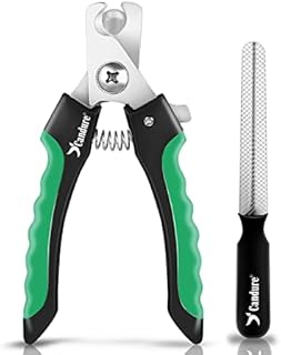 CANDURE Dog & Cat Nail Clipper Stainless Steel Cat Claw Trimmers for Rabbits, Guinea Pigs, Birds, Puppies, Kittens and Small Animals Pet Nail Clipper for Professional and Home Use (4.7")