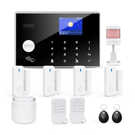 Home Security System, Wireless WiFi Tuya Smart Home Alarm System, No Monthly Fee, for Kids and Pet Safety, Compatible with Alexa and Google, for Apartment House Office, Villa(11 Pieces)