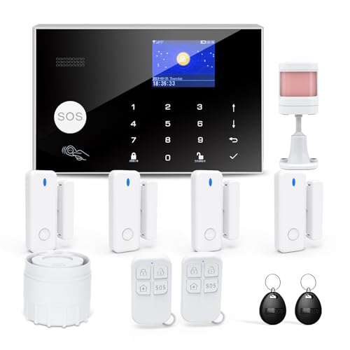 Home Security System, Wireless WiFi Tuya Smart Home Alarm System, No Monthly Fee, for Kids and Pet...