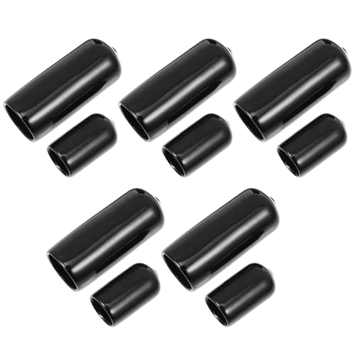 SOIMISS Fundas de Goma a Prueba de Golpes para Puntas de Taco de Billar 10 MM y 13 MM 10 Piezas Cubiertas Protectoras de Caucho Duraderas para Reparación Rápida en Juegos de Billar y
