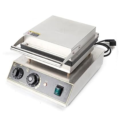 Acesunny 1750W Edelstahl Waffeleisen Waffelautomat Waffelmaker Waffel Maker 5 Waffeln Waffeleisen Maker Waffelautomat Edelstahl 50-300℃ Kommerzieller Küche