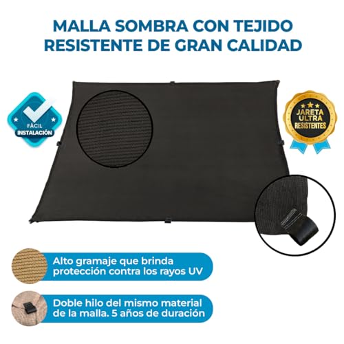 Recopilación y reviews de Malla Sombra polietileno negro los más recomendados. 12 Imagen adicional