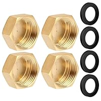 HOPEYMY26 Reduzierstück 1 Zoll Auf 3/4 Zoll - 4 Stück Messing Adapter Mit Dichtung