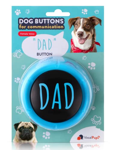 Vocalpups Dog Buttons For Communication - Dad Button Female Voice - Dog Talking Buttons, Talking Buttons For Dogs, Dog Buttons Speech Training | Dog Buttons With Loud & Clear Recorded Words #TOP28