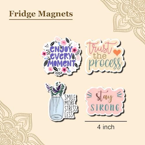 Image of LIVELLO Wooden Fridge Magnets for Home and Kitchen | Indian Cultural Themed Decorative Refrigerator Magnets | Funny Kitchen Gift Items and Collectibles | Multicolor Wooden Magnet Set (Pack of 4)