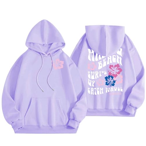 Moletom feminino de manga comprida com capuz rosa palim puff grande, confortável, fofo, para adolesc