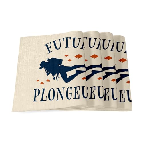 Sets de table en lin de plongée sous-marine pour décorer vos dîners