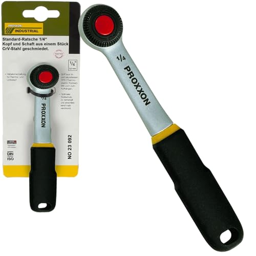 Proxxon 23092 Standardratsche Ratsche Knarre Antrieb 6,3mm (1/4\") 52 Zähne Rechts- Linksumschaltung Proxxon 23092 Standardratsche Ratsche Knarre Antrieb 6,3mm (1/4\") 52 Zähne Rechts- Linksumschaltung