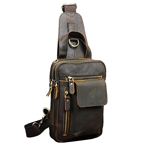 Sac poitrine en cuir véritable hommes pour libérer vos poches avec élégance en déplacement