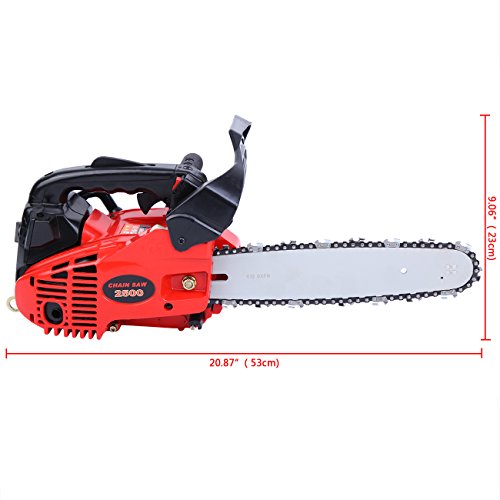Ridgeyard Petrol Chain Saw Cutting Wood Gas-Powered Chainsaw 25CC 2-Stroke Single Cylinder Light Weight Chain Saw