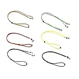 Verstellbare Bandenden mit Metallspiralen, einfach die silbrig aufgewickelten Rollen bewegen, fest an den Ohrdrähten Ihrer Brille halten, nicht abfallen.
