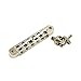 Kluson USA Replacement Zinc Nashville Tune-O-Matic Bridge With Brass Saddles Nickel