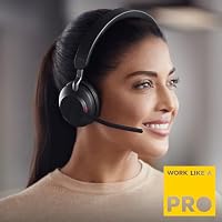 Jabra Evolve2 65 Wireless PC Headset mit Charging Stand – Noise Cancelling Microsoft Teams Certified Mono Headphones, Long-Lasting Battery – USB-A Bluetooth Adapter – Black – Ansicht 2