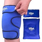 Hilph Knee Ice Pack Wrap, Reusable Ice Pack for Knee Replacement Surgery, Hot Cold Compress Therapy Knee Brace Gel Ice Wrap for Knee Pain Relief, Injuries, Bursitis, Meniscus Tear, Arthritis - Blue