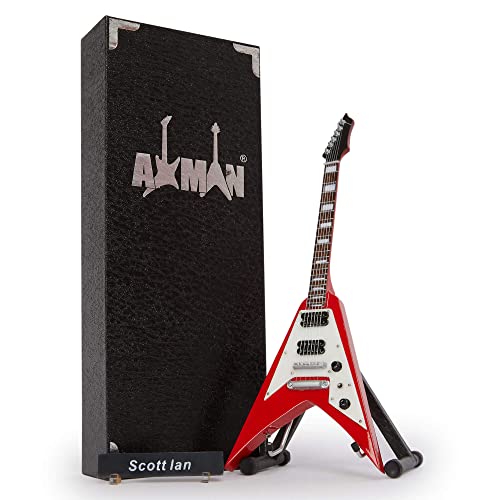 Scott Ian Réplique de guitare miniature – Cadeaux musicaux – Fait à la main – Échelle 1/4 – Comprend une boîte de… - Les Beatles, Paul McCartney, John Lennon, RIngo Starr, George Harrison Scott Ian Réplique de guitare miniature – Cadeaux musicaux – Fait à la main – Échelle 1/4 – Comprend une boîte de…