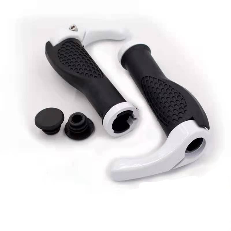1 Pair Bicycle Handlebar Grip Ergonomic Anti Skid Lock on Handle Cover Aluminum Alloy Rubber Grips MTB Bike Accessories
