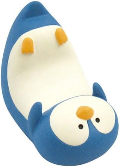 Cute Phone Holder, Lovely Animal Small Resin Cellphone Stand, Stable Mobile Phone Stand Desktop Accessories Office Decor (Penguin)