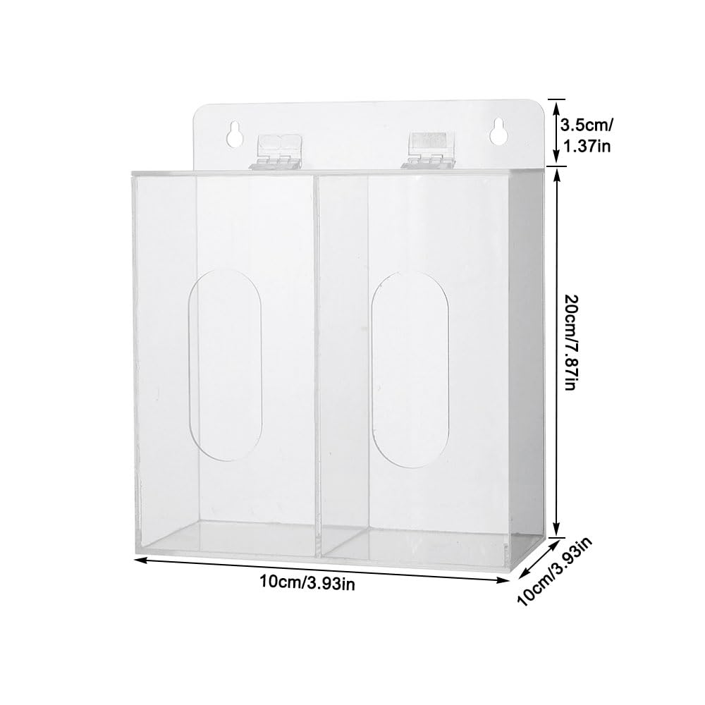 Dispenser per maschere facciali in acrilico usa e getta con coperchio contenitore da parete M