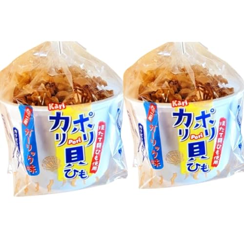 カリポリ 貝ひも ホタテ ガーリック味 田子産 お菓子 おつまみ 珍味 青森 帆立 ニンニク スナック アラコウ水産 40g 2袋 (ガーリック2)