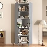 meuble dangle chambre 【Éclairage LED Intelligent & Ambiance】: Créez l'ambiance parfaite grâce à l'éclairage LED intelligent intégré, pilotable depuis votre smartphone. Choisissez parmi 10 couleurs et ajustez l'intensité pour chaque occasion, transformant votre meuble d'angle en une pièce maîtresse lumineuse et moderne.