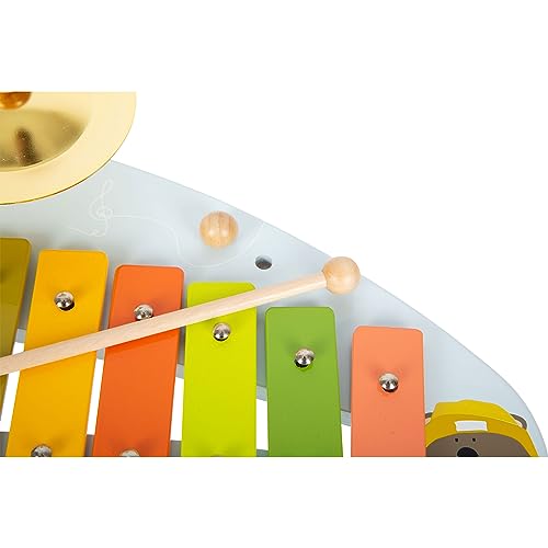 Image of small foot Groovy Beats 12255 Wooden Music Table with Cymbal, Xylophone, Ratchet and Drum 3+ Years