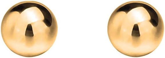 Savlano 925 Sterling Silver 18K Gold Plated Ball Stud Earrings For Women & Men - Image 2