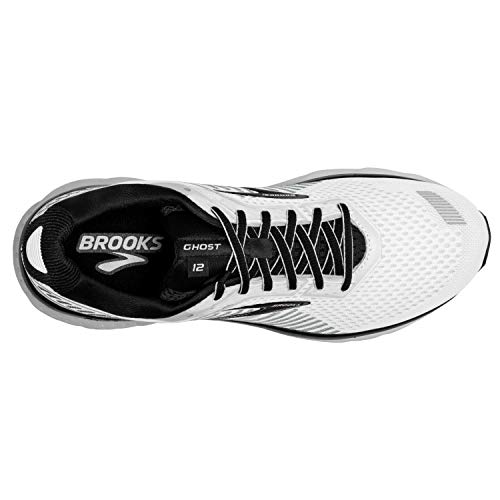 Brooks Brooks Mens Ghost 12 Running Shoe - White/Grey/Black - D - 13.0