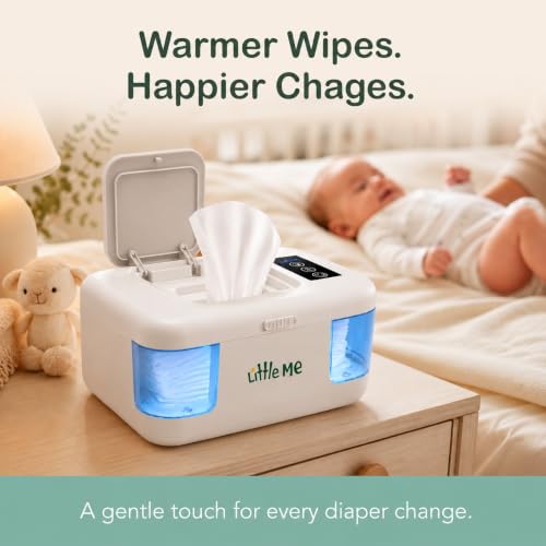 Little Me Baby Wipe Warmer with Temperature Control, Wipes Warmer for Newborn Baby, Easy-View Window, Energy Efficient, 3 Heat Settings, Fits Standard Wipe Packs, Diaper Wipes Dispenser by Little Me - Used condition - Image 3