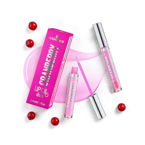 essence CRANBERRY LIP OIL duo, aceites labiales con aceite de...