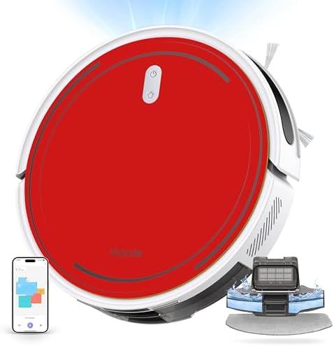 Vyzzle Aspirateur Robot D10, Robot Aspirateur Laveur 5000Pa, Navi...