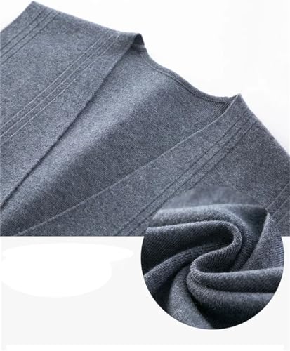 Men's Knit Vest Button V-Neck Sleeveless Sweater Warm Top Thick Western Vests Casual Business3