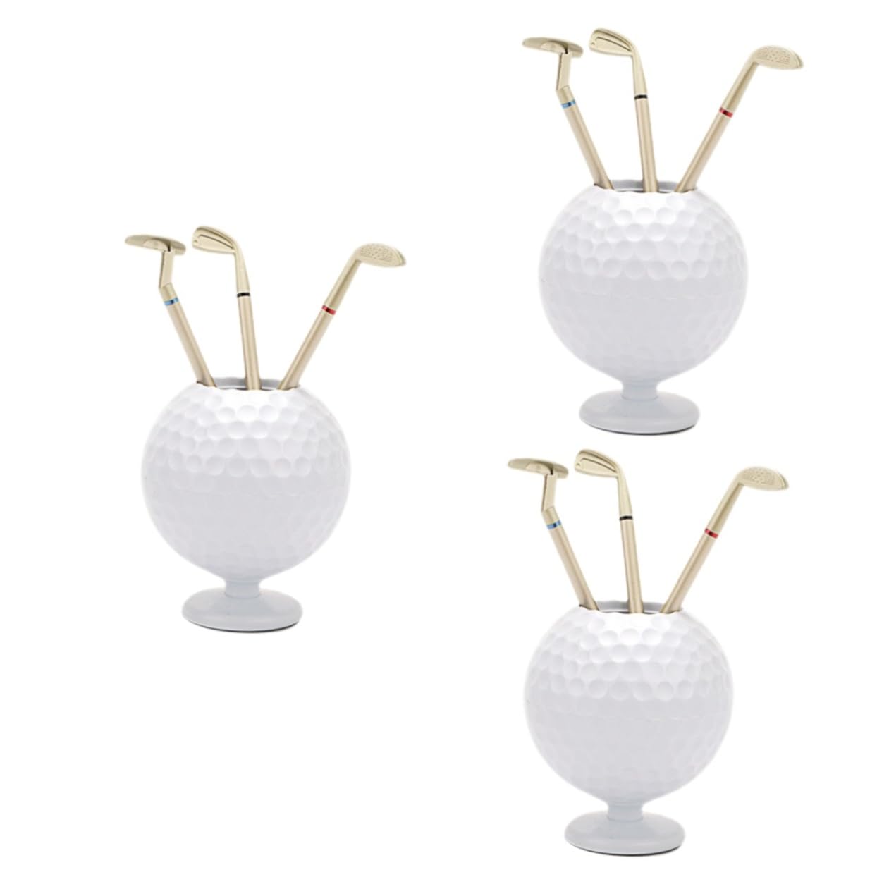 Abaodam 3sätze Golfball Stiftehalter Kreativer Golf-design Stifte-organizer Für Büro Und Zuhause Für Golfer Und Golfspieler Aus Robustem Und Kunststoff Multifunktional Als Deko Und