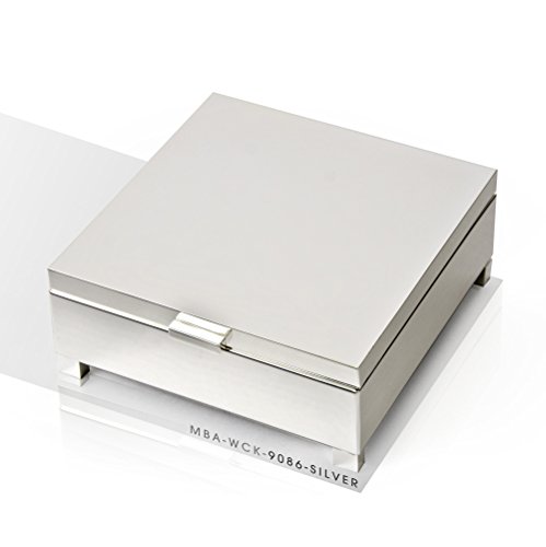 Contemporary Modern 18 Note Mirrored Polish Silver Music Jewelry Box Huge - Many Songs To Choose - Clair De Lune #TOP14