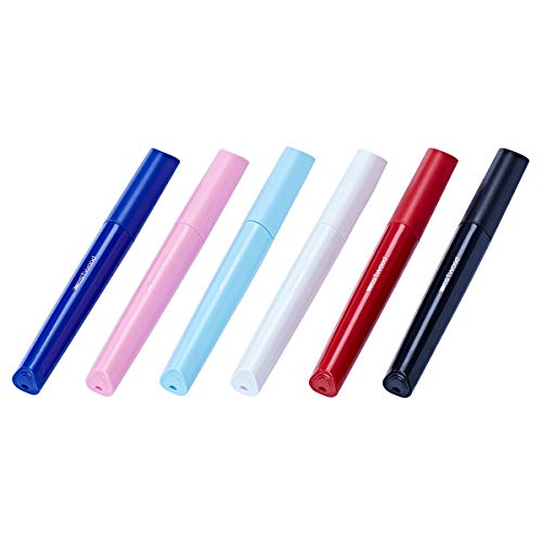 Portable Travel Toothbrush Case, Plastic Container Toothbrush Holder Brushes Box Breathable Design with Air Hole More Hygienic Toothbrush Tube for Home Daily Business Office (Red)