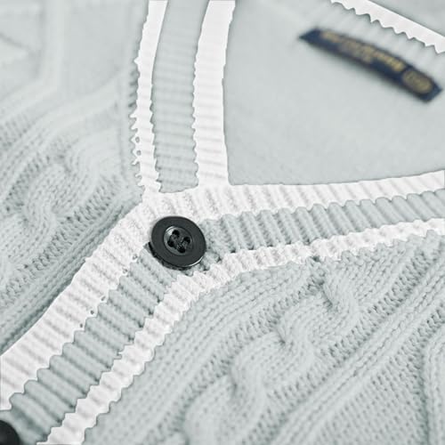 Girls Knit Cardigan Casual Long Sleeve V Neck Button Up Sweater Open Front Fall Winter Cotton Jacket Cute Vintage Outwear2