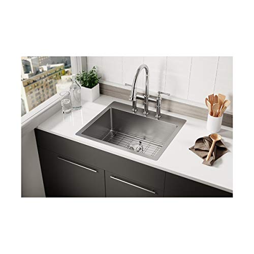 Elkay Ectsr25229Tbg1 Crosstown Single Bowl Dual Mount Stainless Steel Sink Kit #TOP15