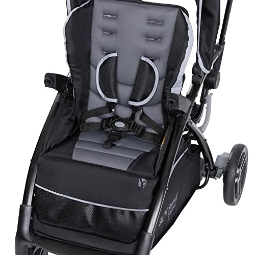 Baby Trend Sit N' Stand 5-In-1 Collapsible Shopper Stroller With Canopy, Visor, Extendable Storage Basket, Phone Tray, And 2 Cup Holders, Stormy #TOP4