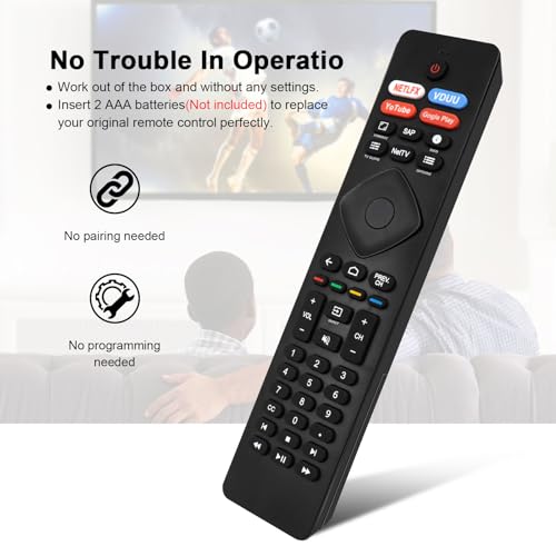 NH800UP RF402A-V14 BT800 IR Remote Control Replacement for Philips Android 4K Ultra HD Smart LED TV 43PFL5604/F7 43PFL5766/F7 50PFL5604/F7 55PFL5604/F7 65PFL5504/F7 65PFL5604/F7(No Voice) - Thumbnail 4