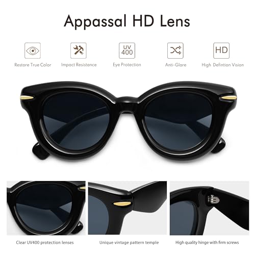 Cute Round Sunglasses for Women Men Trendy Chunky Thick Inflated Shades AP3695