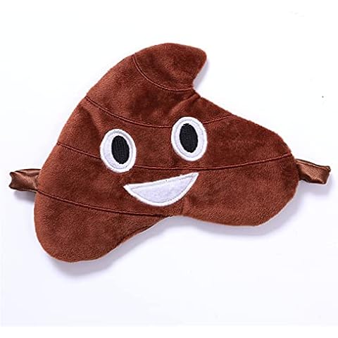 TeTupGa Novelty Funny Poop Emoji Sleep Eye Mask Light Blocking Soft Comfortable Night Eye Mask for Men Women, Eye Cover Aid Rest Blindfold, Eye Blinder for Travel/Sleeping/Shift Work Cover