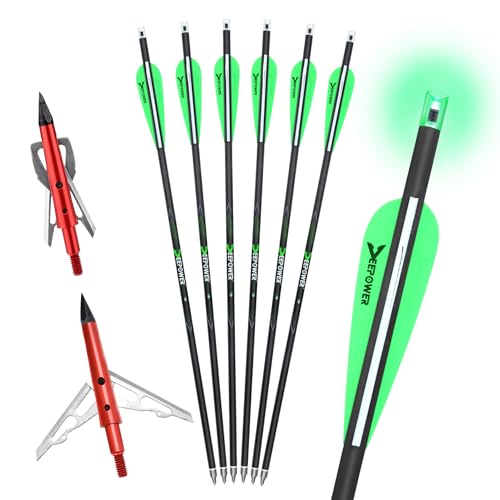 DEEPOWER 20 inch Crossbow Bolts Mechanical Broadheads and