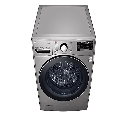 Lava e Seca Smart LG 17kg Aço Escovado com Conectividade Wi-Fi ThinQ - WD17SV2S6B - Motor Inverter
