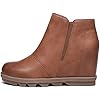 Athlefit Wedge Booties for Women with Heel Hidden Wedge Boots Comfortable Ankle Boots