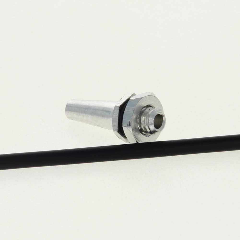 RC Antenna Tube Black with Siliver Mount and Cap for RC Boat 5Pcs,Aicosineg